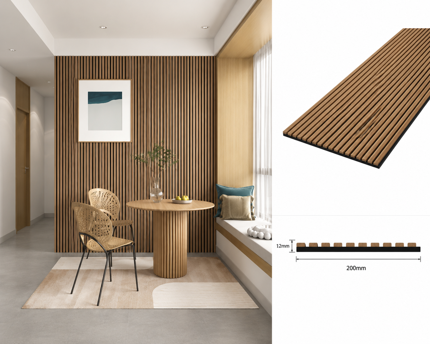 ألواح MDF الصوتية المثقبة